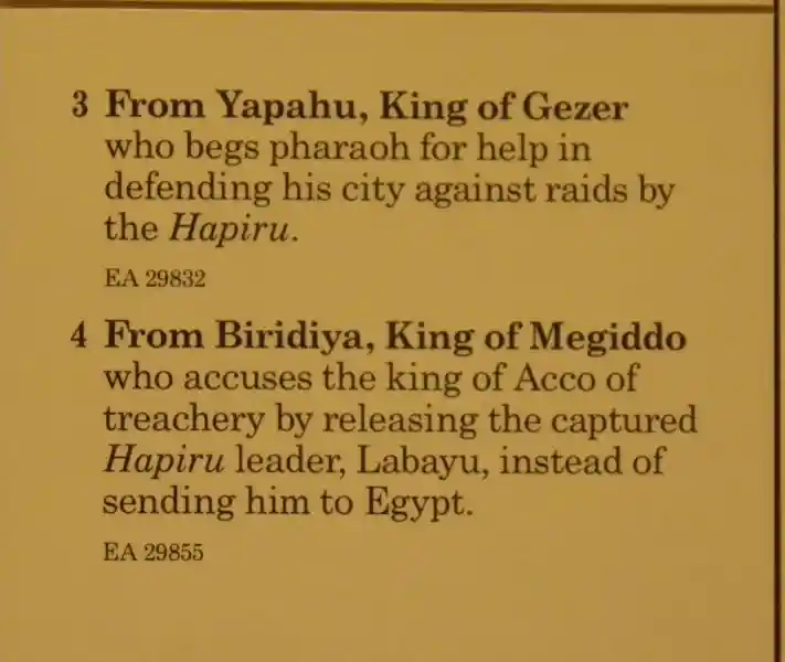 From Yapahu, and Biridiya, king of Gezer and Megiddo